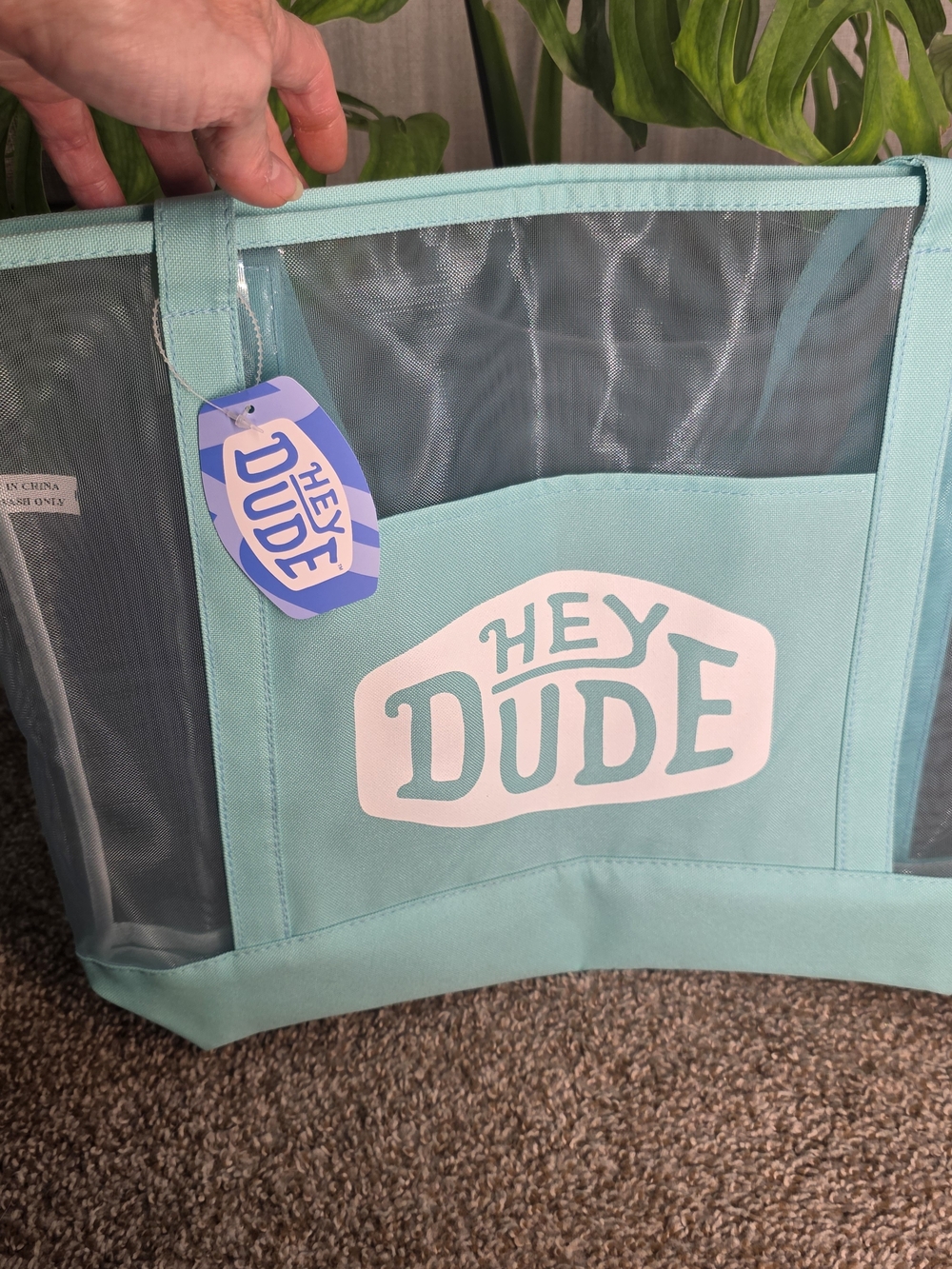 HEY DUDE Aqua Mesh Tote Bag